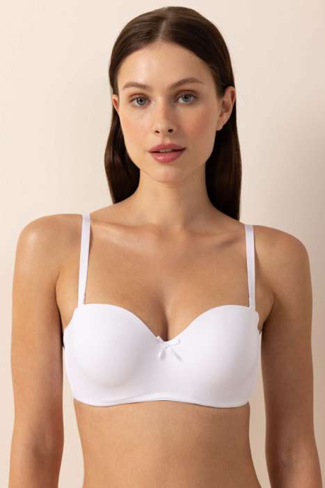 Ayyıldız 3656 Beyaz Straplez Sütyen - 1