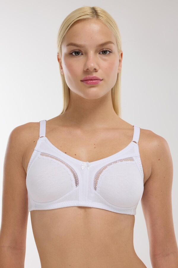 Ayyıldız 3662 Beyaz Toparlayıcı Penye Sütyen - 1