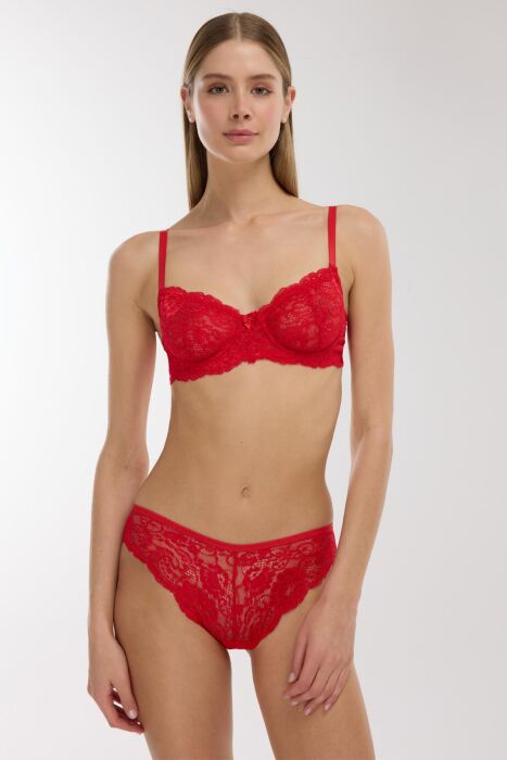 Ayyıldız 3663 Kırmızı Sütyen Takım - AYYILDIZ