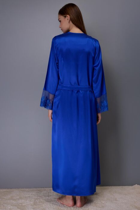 Ayyıldız 3803 Saks Gecelik Sabahlık Takım - 5