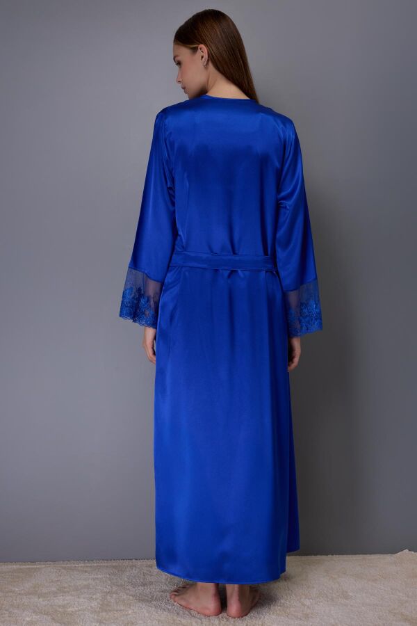 Ayyıldız 3803 Saks Gecelik Sabahlık Takım - 5