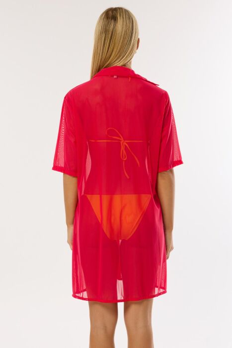 Ayyıldız 3812 Kırmızı Plaj Elbisesi - 3