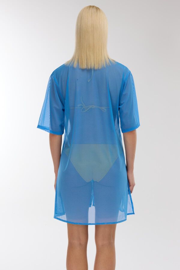 Ayyıldız 3812 Mavi Plaj Elbisesi - 3