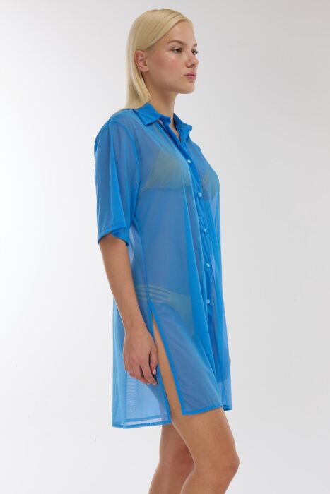 Ayyıldız 3812 Mavi Plaj Elbisesi - AYYILDIZ (1)