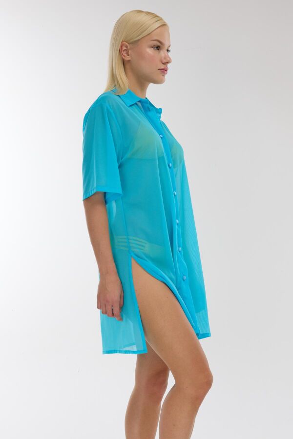 Ayyıldız 3812 Turkuaz Plaj Elbisesi - 2