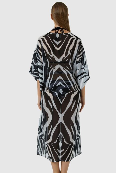 Ayyıldız 3853 Zebra Desenli Plaj Elbisesi - 2