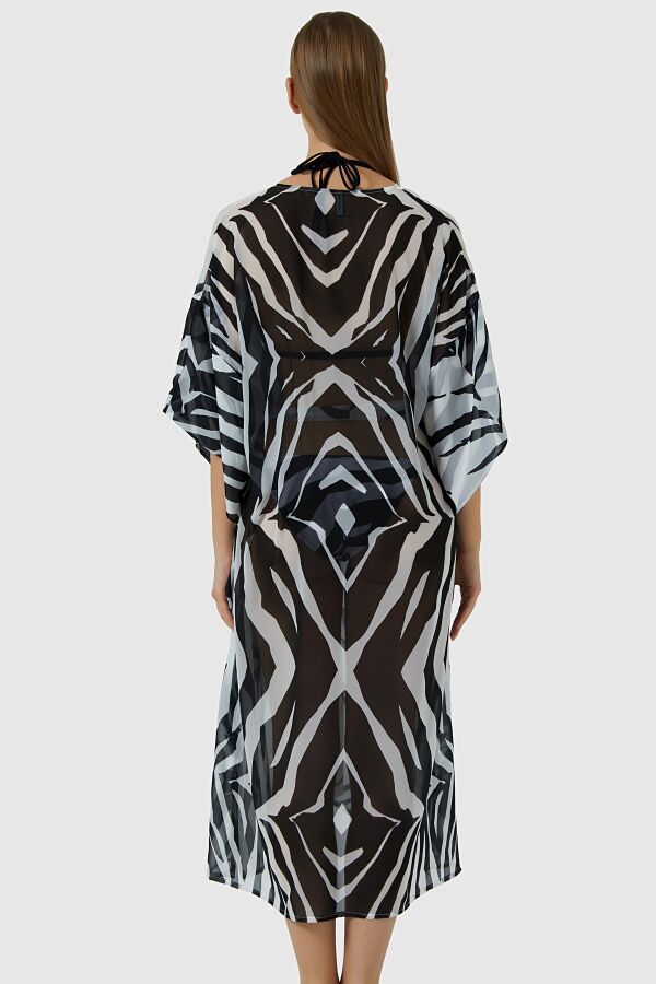 Ayyıldız 3853 Zebra Desenli Plaj Elbisesi - 2