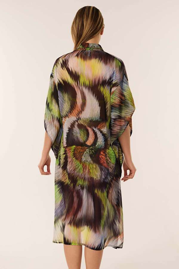 Ayyıldız 3856 Yeşil Plaj Elbisesi - 2