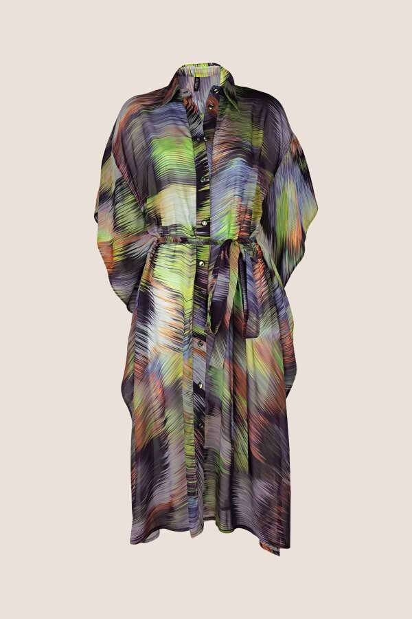 Ayyıldız 3856 Yeşil Plaj Elbisesi - 4