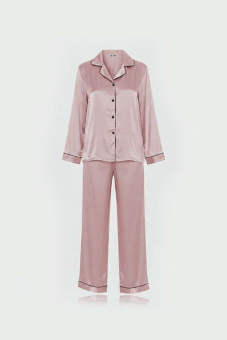 Ayyıldız 3926 Pudra Saten Pijama Takımı - AYYILDIZ (1)