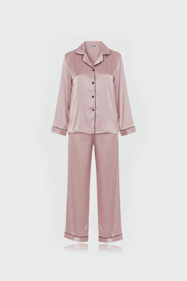 Ayyıldız 3926 Pudra Saten Pijama Takımı - 2