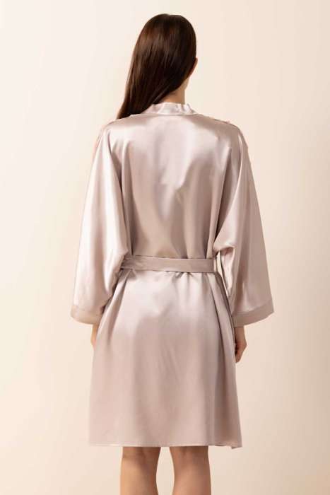 Ayyıldız 3981 Pudra Kimono Sabahlık Gecelik Takım - 5