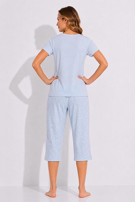 Ayyıldız 4010 Mavi Kapri Pijama Takımı - 2