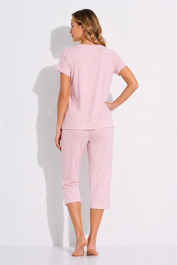 Ayyıldız 4010 Pembe Kapri Pijama Takımı - 2