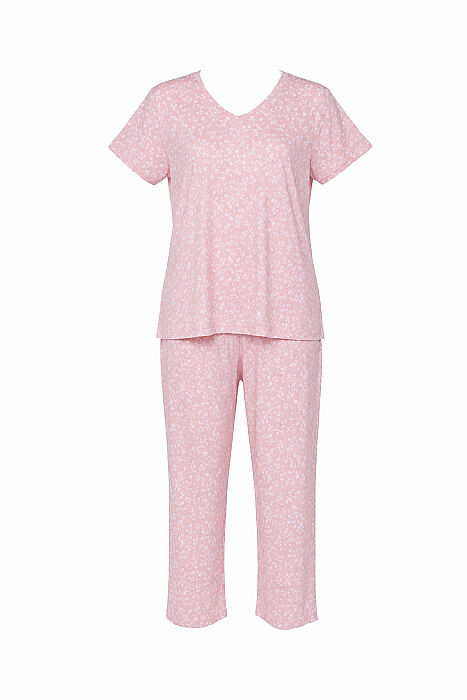 Ayyıldız 4010 Pembe Kapri Pijama Takımı - 3