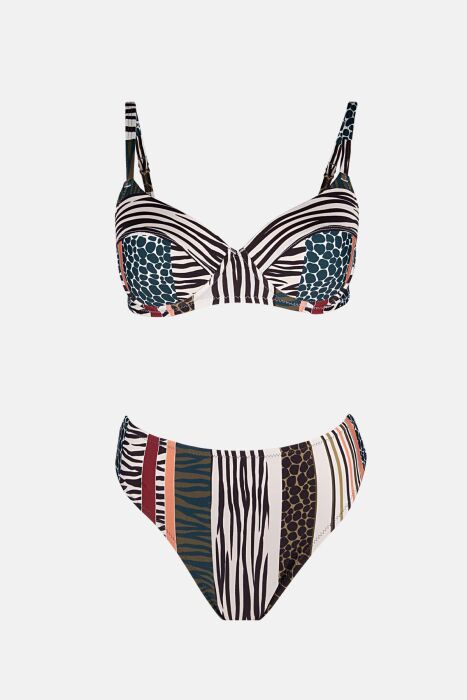 Ayyıldız 40218 Yeşil Kahve Toparlayıcı Bikini Takımı - 4