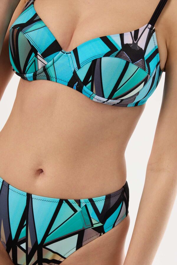 Ayyıldız 40218 Turkuaz Toparlayıcı Bikini Takımı - 2