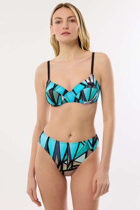 Ayyıldız 40218 Turkuaz Toparlayıcı Bikini Takımı - 1