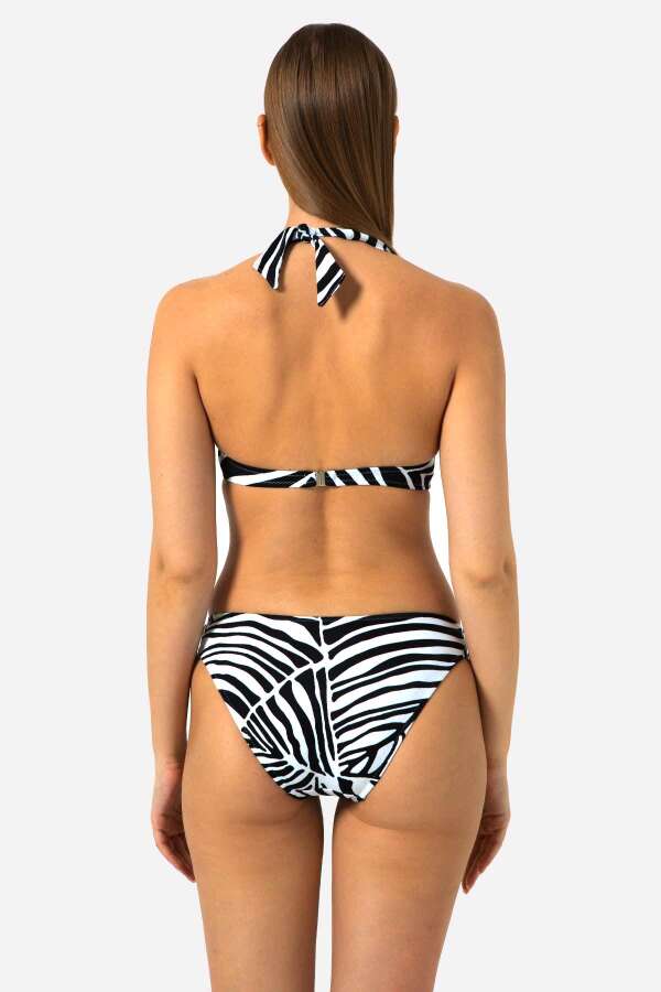 Ayyıldız 40664 Siyah Beyaz Bikini Takımı - 2