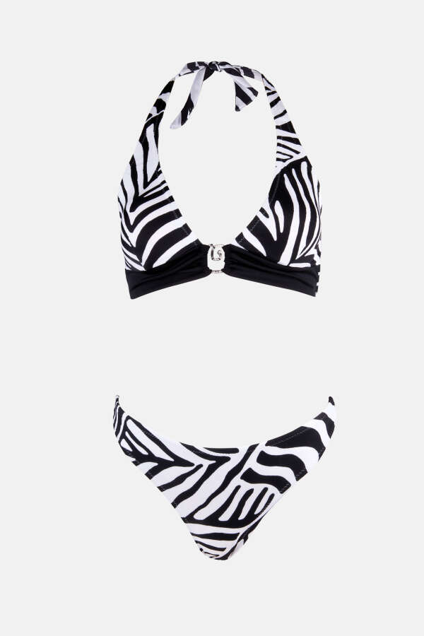 Ayyıldız 40664 Siyah Beyaz Bikini Takımı - 3