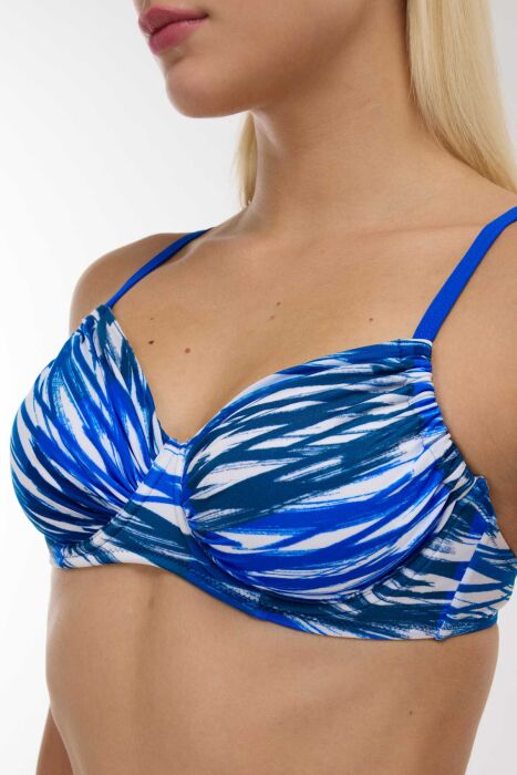 Ayyıldız 40665 Saks Beyaz Toparlayıcı Bikini Takımı - 2