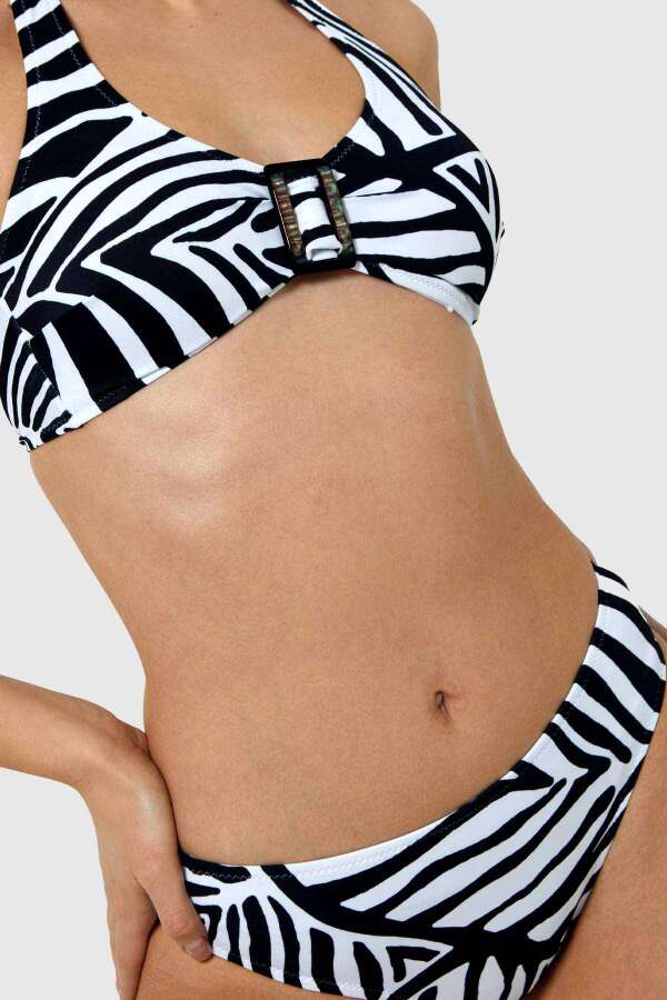 Ayyıldız 40693 Siyah Beyaz Toparlayıcı Bikini Takımı - 2