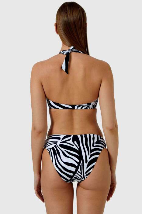 Ayyıldız 40693 Siyah Beyaz Toparlayıcı Bikini Takımı - 3