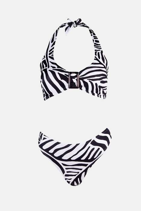 Ayyıldız 40693 Siyah Beyaz Toparlayıcı Bikini Takımı - 4