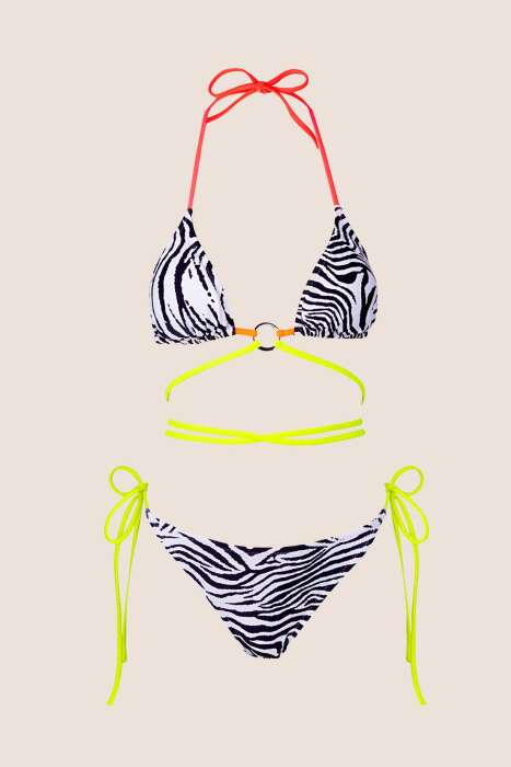 Ayyıldız 40712 Siyah Beyaz Bikini Takımı - 4