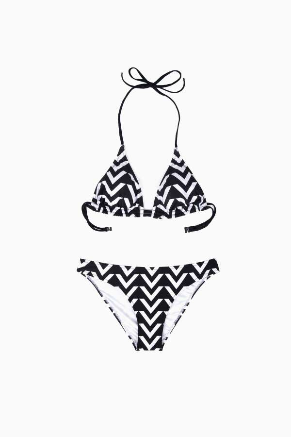 Ayyıldız 40716 Siyah Beyaz Bikini Takımı - 4