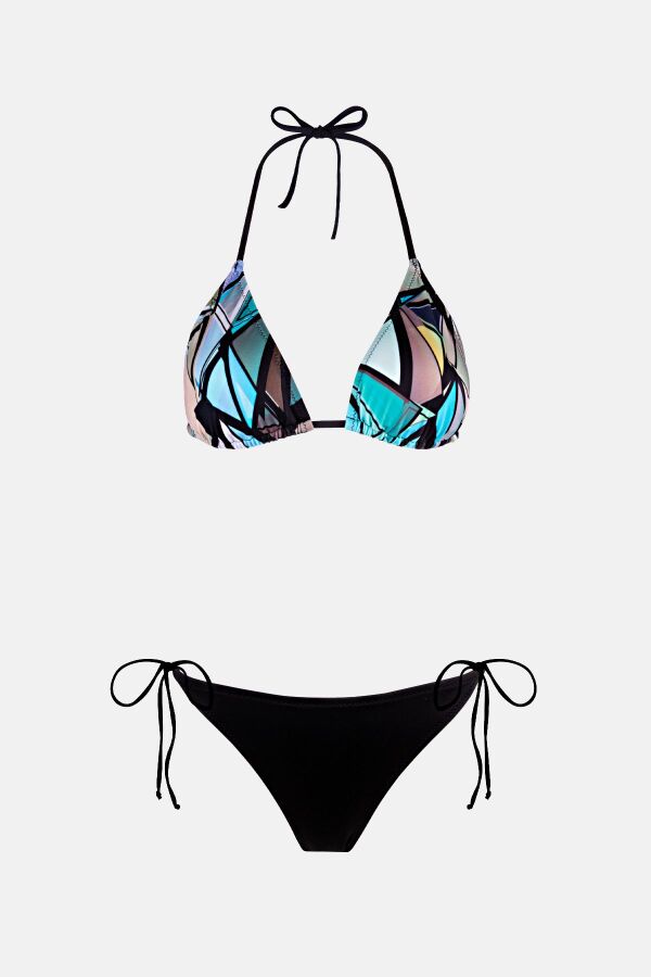 Ayyıldız 40735 Turkuaz Siyah Bikini Takımı - 4