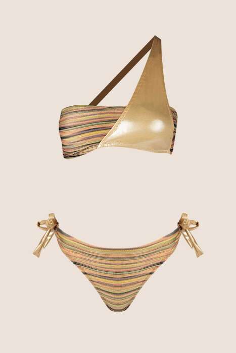 Ayyıldız 40741 Gold Simli Bikini Takımı - 4