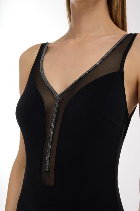 Ayyıldız 4218 Siyah Gümüş V Yaka Mayo - 2