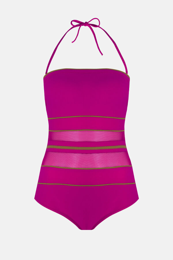 Ayyıldız 4219 Fuşya Straplez Mayo - 4