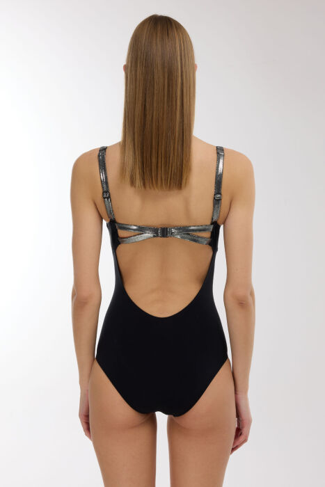 Ayyıldız 4222 Siyah Gümüş Balkonet Mayo - 3