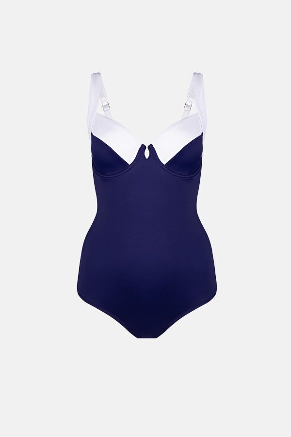 Ayyıldız 4223 Lacivert Beyaz Kapsız Toparlayıcı Mayo - 4