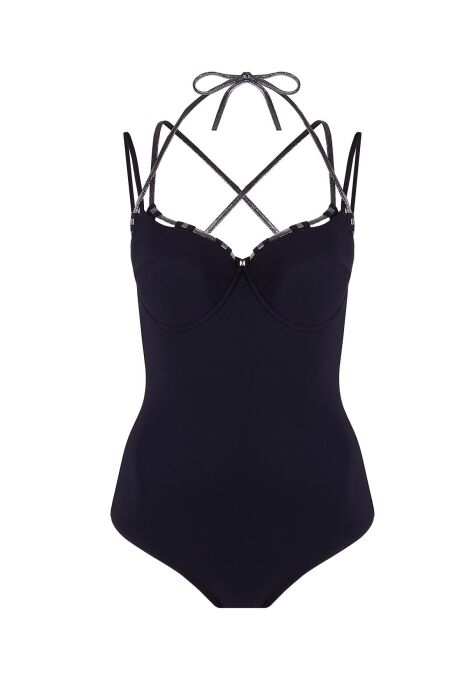 Ayyıldız 4229 Siyah Gümüş Balkonet Mayo - 4