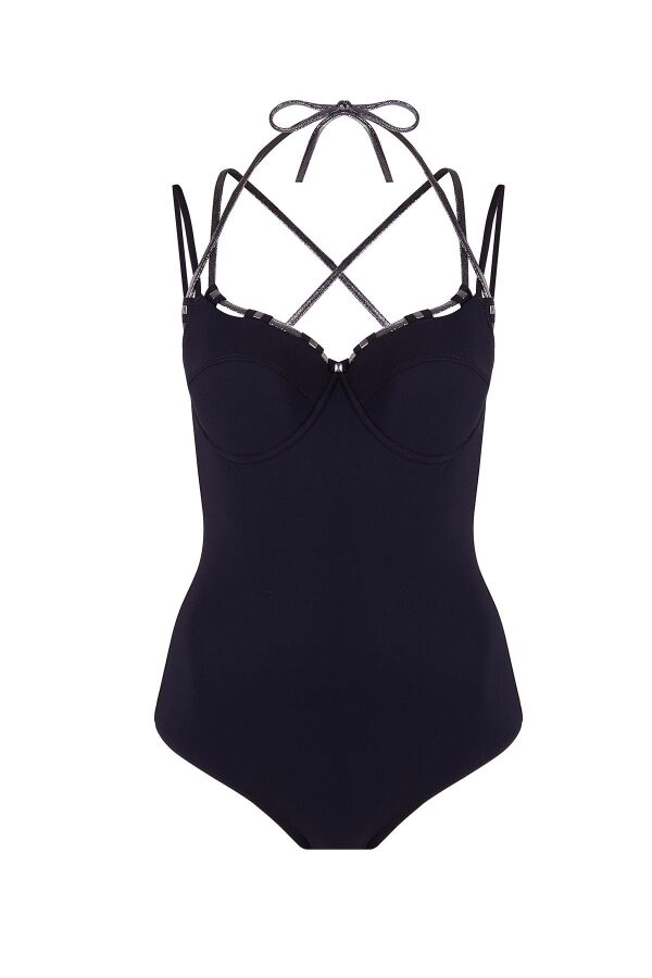 Ayyıldız 4229 Siyah Gümüş Balkonet Mayo - 4