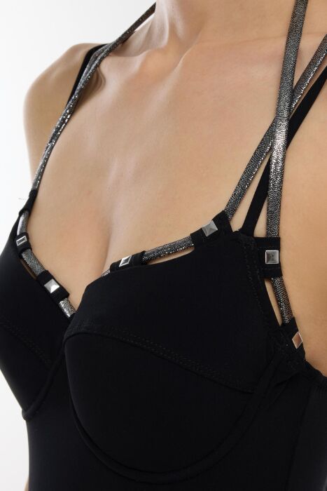 Ayyıldız 4229 Siyah Gümüş Balkonet Mayo - 2