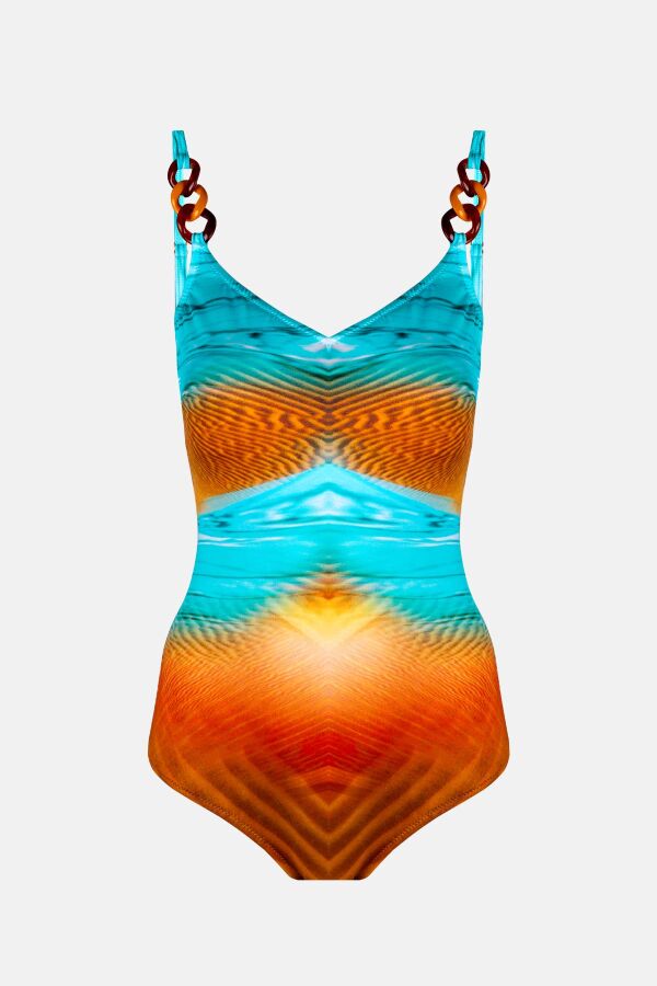 Ayyıldız 4300 Kahve Mavi V Yaka Toparlayıcı Mayo - 5