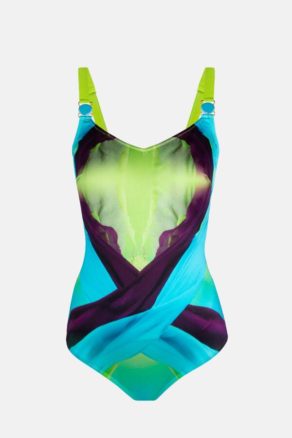 Ayyıldız 4300 Mavi Yeşil V Yaka Toparlayıcı Mayo - 4