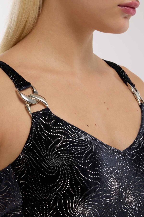 Ayyıldız 4300 Siyah Kadife Toparlayıcı Mayo - 2