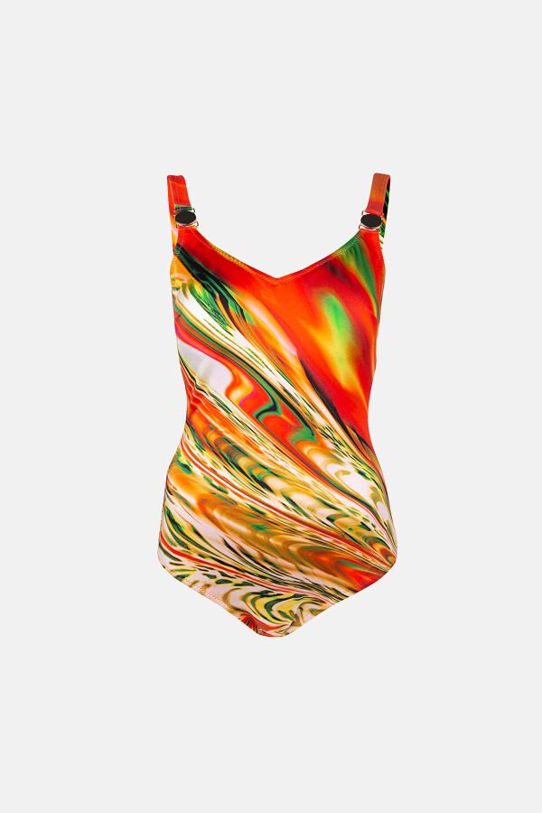 Ayyıldız 4300 Turuncu Desenli Toparlayıcı Mayo - 4