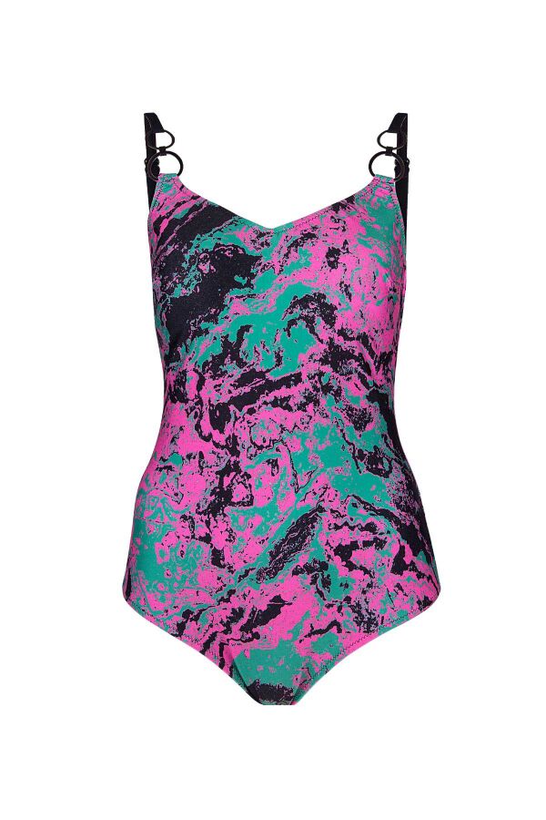 Ayyıldız 4300 Yeşil Pembe V Yaka Toparlayıcı Mayo - 4