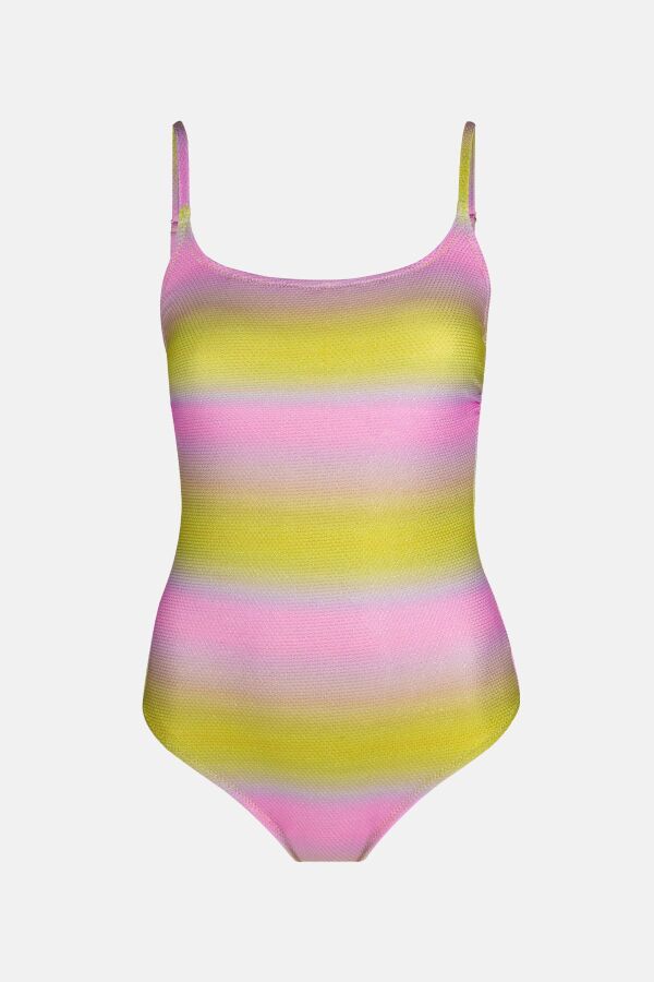 Ayyıldız 4301 Sarı Pembe Simli Mayo - 3