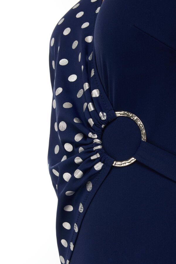 Ayyıldız 4306 Gümüş Puantiyeli Lacivert Toparlayıcı Mayo - 2