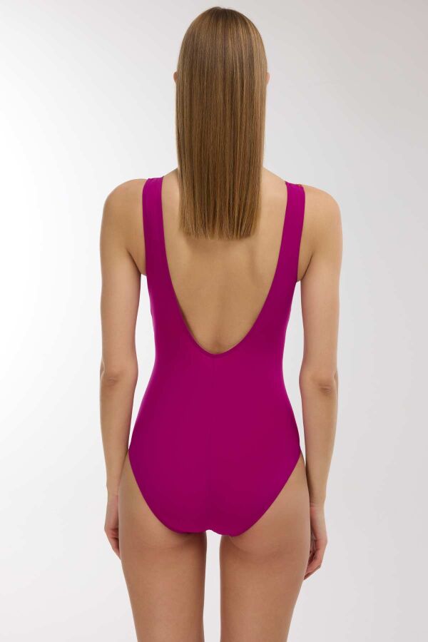 Ayyıldız 4306 Turuncu Mor Desenli Toparlayıcı Mayo - 3