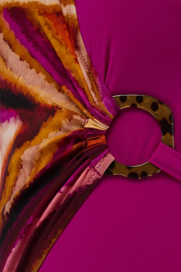 Ayyıldız 4306 Turuncu Mor Desenli Toparlayıcı Mayo - 2