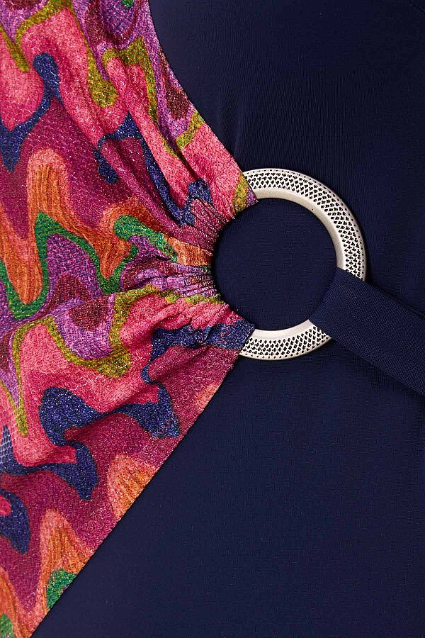 Ayyıldız 4306 Pembe Simli Toparlayıcı Kruvaze Mayo - 2