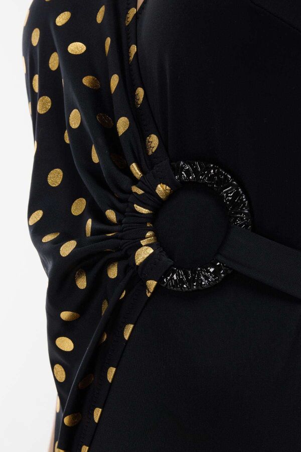Ayyıldız 4306 Gold Puantiyeli Siyah Toparlayıcı Mayo - 2